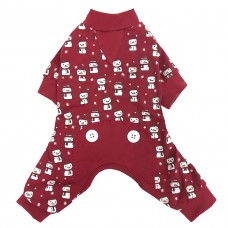 Pigiama FouFou Dog Snowman Print PJ-Red