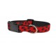 Collare Collari MICHI MADE IN ITALY PAWS PRINT ON RED Collar