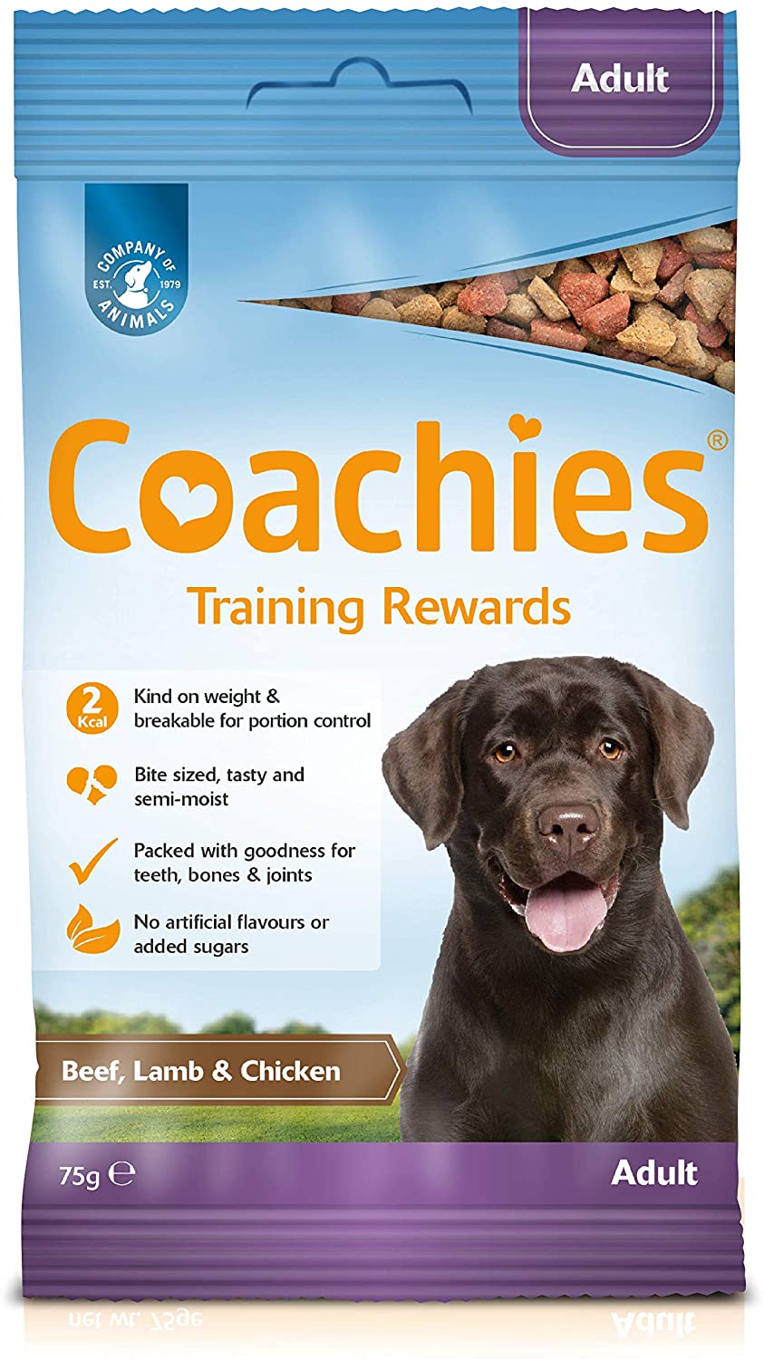 COACHIES ADULT 75g x 12 Display Box (Beef. Chicken and Lamb) Premi per l’addestramento dei cani adulti