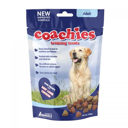 COACHIES ADULT 200g x 8 Display Box (Beef. Chicken and Lamb) Premi per l’addestramento dei cani adulti