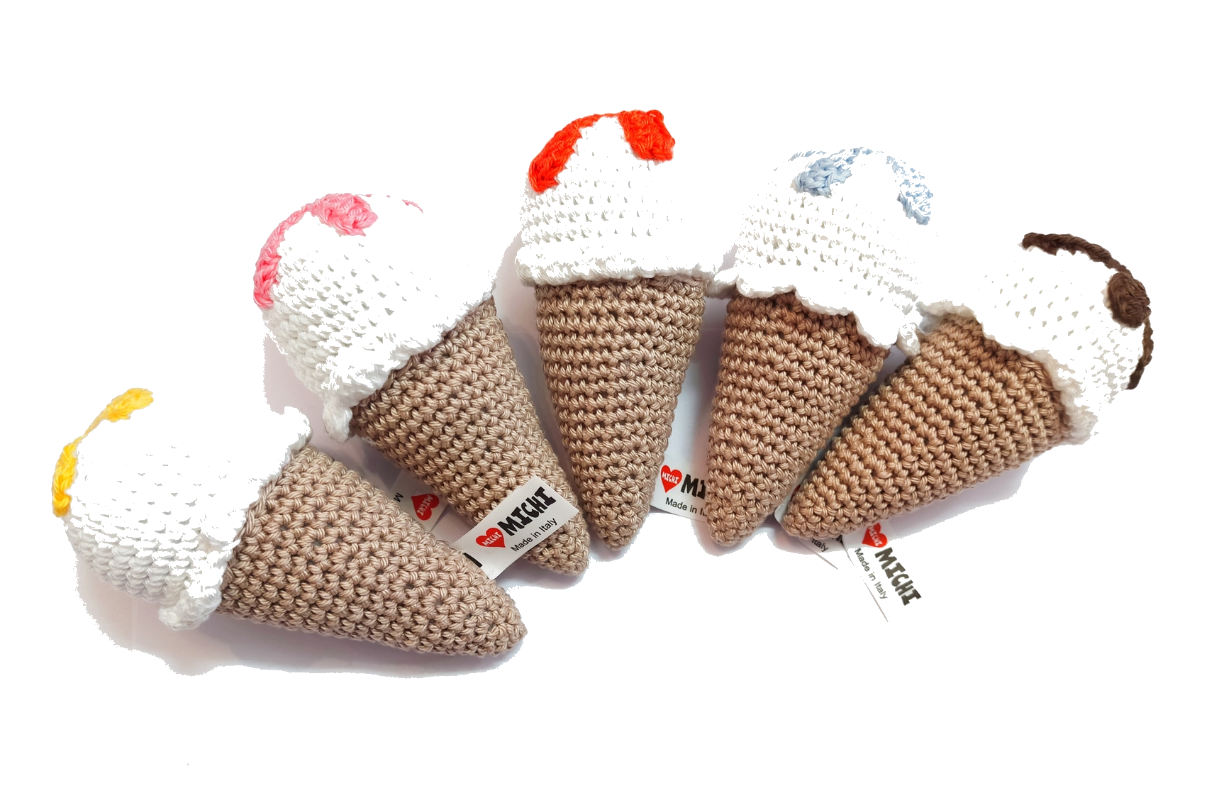 MICHI GIOCO CROCHET CONO GELATO ass. Toy Ice Cream Cone ass.