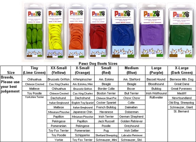 Pawz Color Chart18