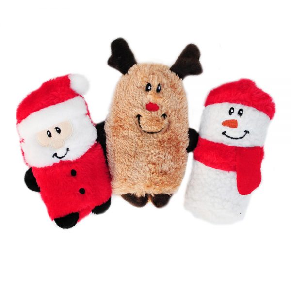 Holiday Squeakie Buddies – Santa. Reindeer. Snowman