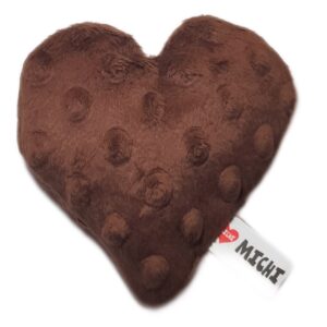 MICHI CATNIP KITTY LOVE TOY Gioco Gatto con erba gatta Cuore Minky Brown