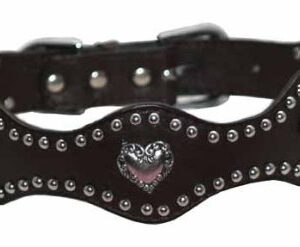 Brown Heart Wave Collar