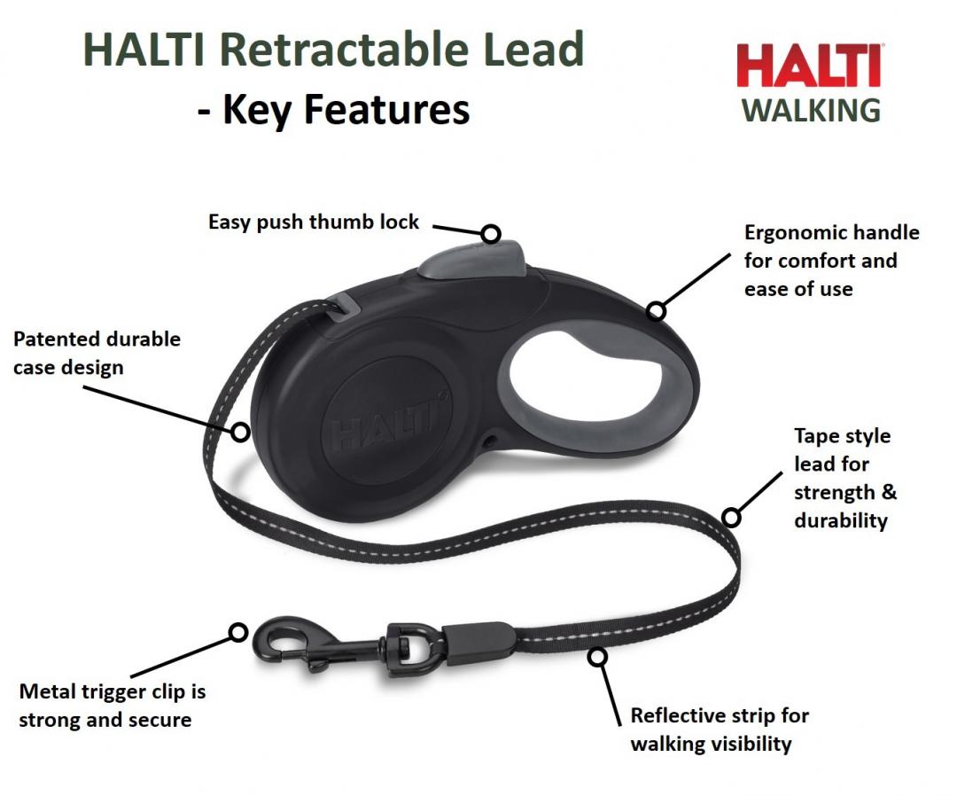 Halti Walking Retractable Lead - Key Features