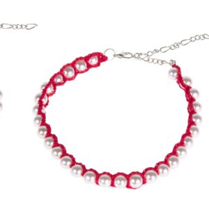 MICHI CROCHET NECKLACE red S 18-25cm (7-10 cm)